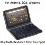 Keyboard Removable Touchpad Case Casing Cover Amazon Tab Tablet Android Kindle Fire 10.1 Inch HD HD10, 10 Plus + 2021